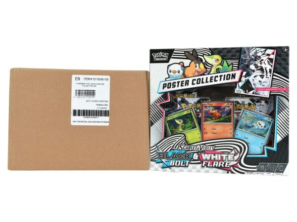 Pokemon TCG: Black Bolt & White Flare Unova Poster Collection 6-Box Case